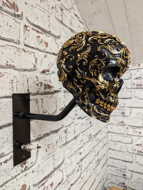 ☠️🏴☠️Skull holder for motorcycle helmet and jacket - Image 6