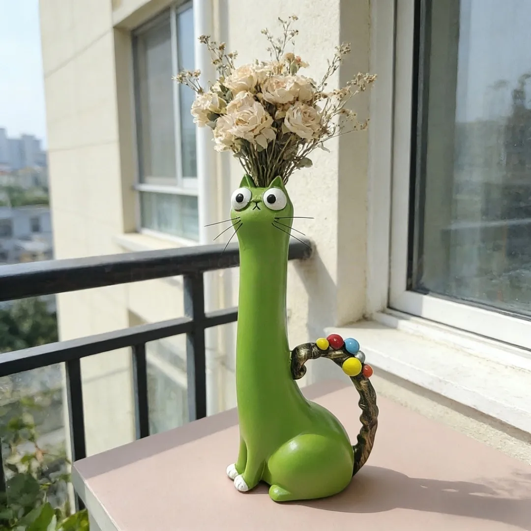 😻Handcrafted Quirky Resin Cat Vase - Image 10