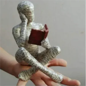 Nordic Modern Reading Woman Statue