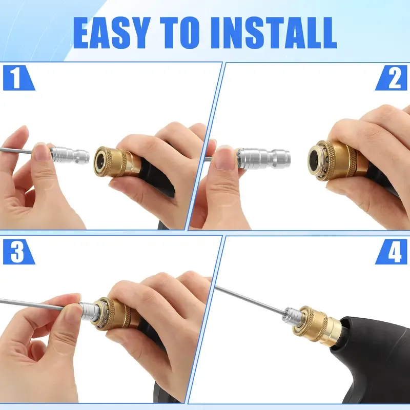 🔥4 Pack High Pressure Washer Nozzle Kit for Washing Machine & AC Cleaning - Image 4