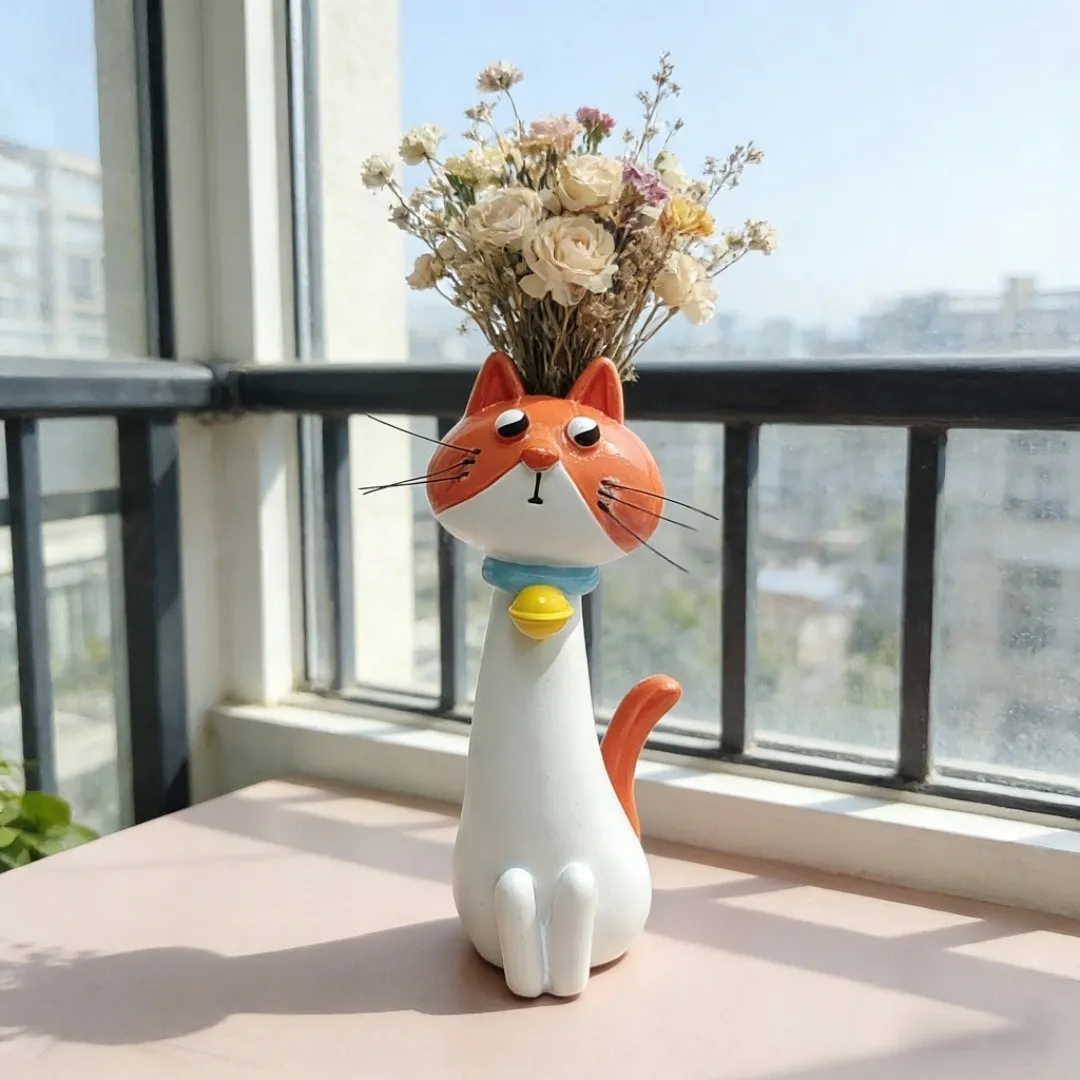 😻Handcrafted Quirky Resin Cat Vase - Image 7
