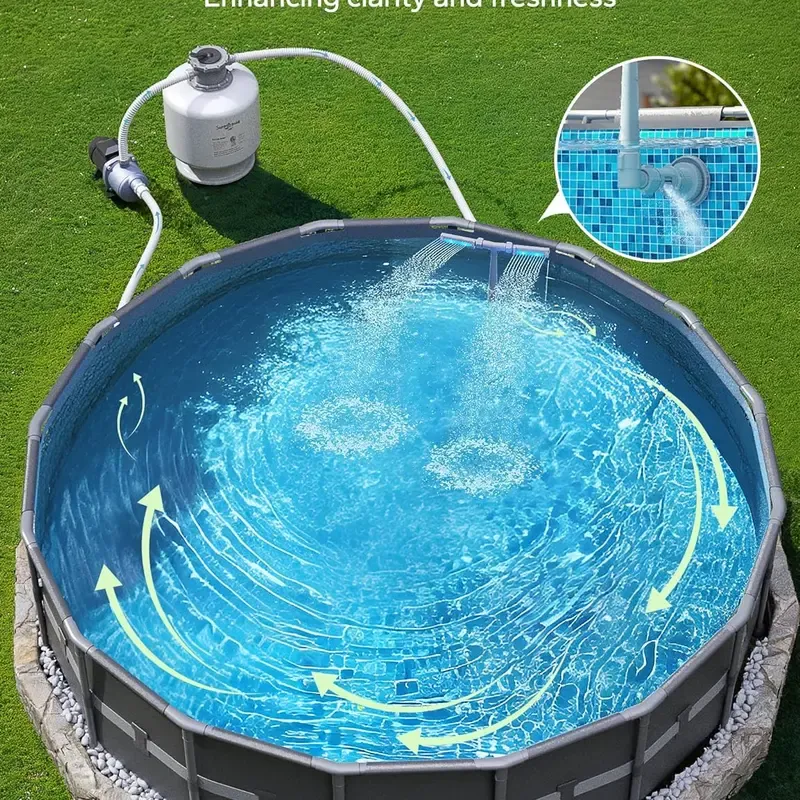 Solar Pool Fountain with Lights Dual Arc - Above/Inground Pool Fountain Lights with Remote Control - Image 25
