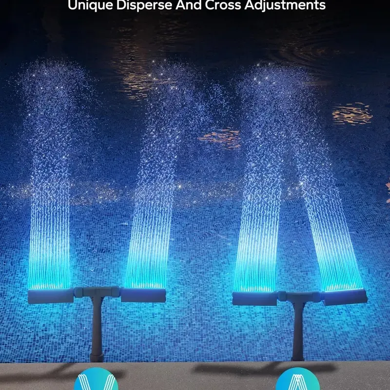 Solar Pool Fountain with Lights Dual Arc - Above/Inground Pool Fountain Lights with Remote Control - Image 22