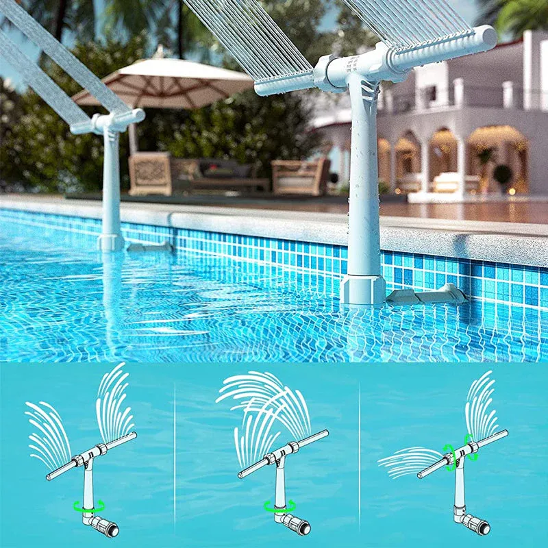 Solar Pool Fountain with Lights Dual Arc - Above/Inground Pool Fountain Lights with Remote Control - Image 16