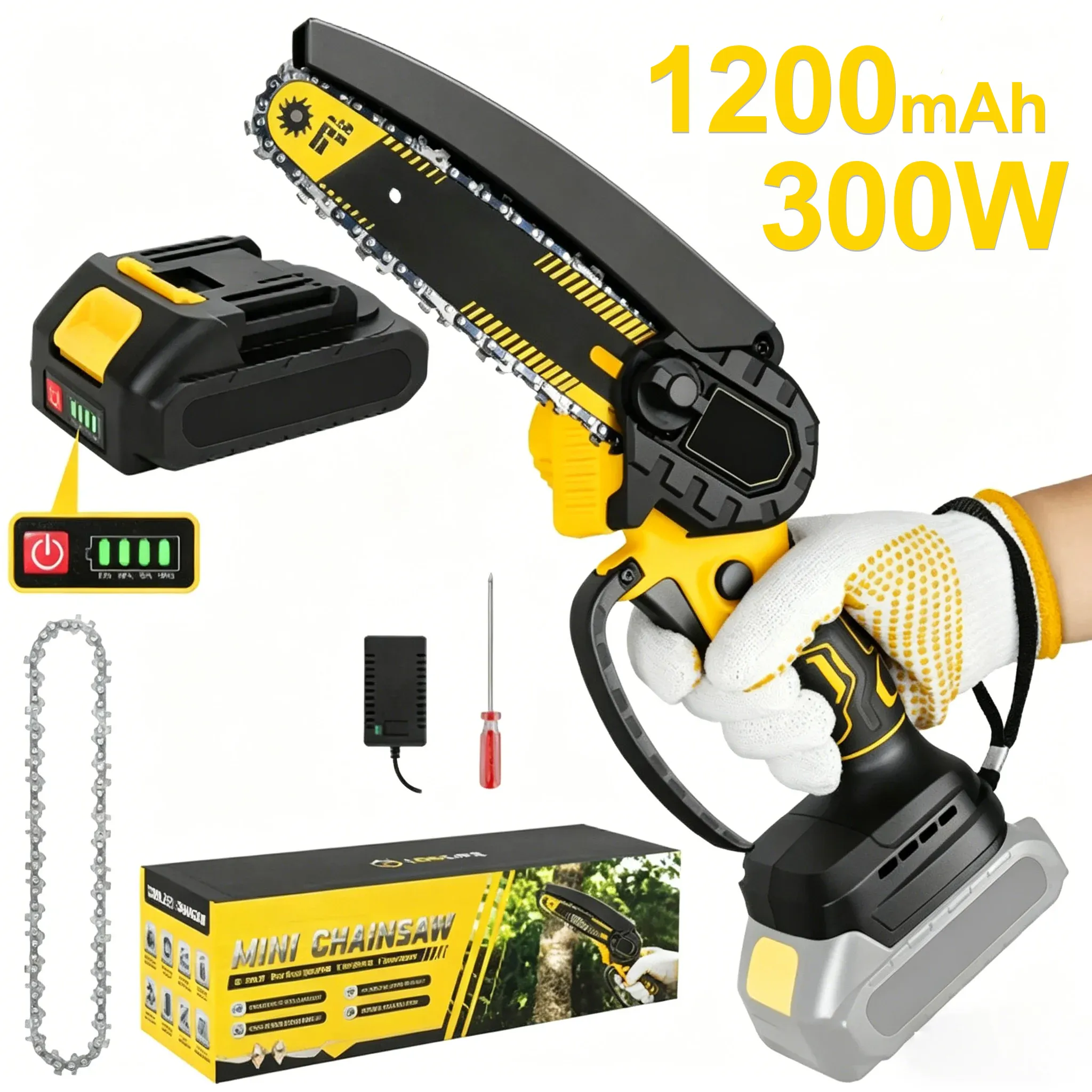 🌲Cordless Mini Chainsaw: Slice through overgrown branches and thick brush with one hand to keep your yard manicured without the heavy lifting. 🌳 - Image 8