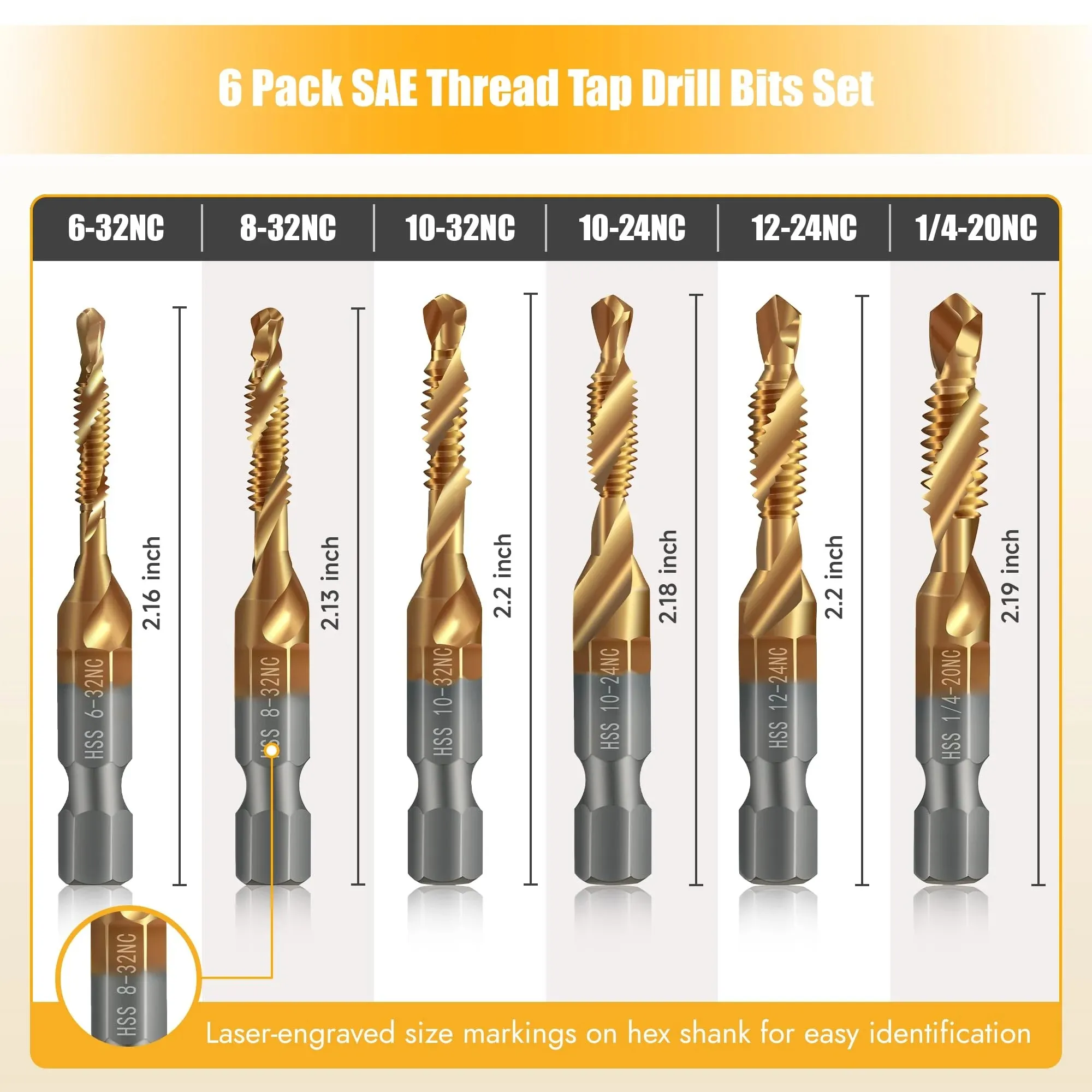 🔥3 In 1 Spiral Tap Hex Shank Drill Bit Set - Image 8