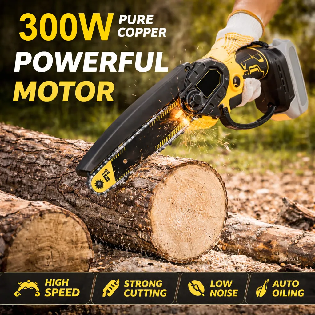 🌲Cordless Mini Chainsaw: Slice through overgrown branches and thick brush with one hand to keep your yard manicured without the heavy lifting. 🌳 - Image 7