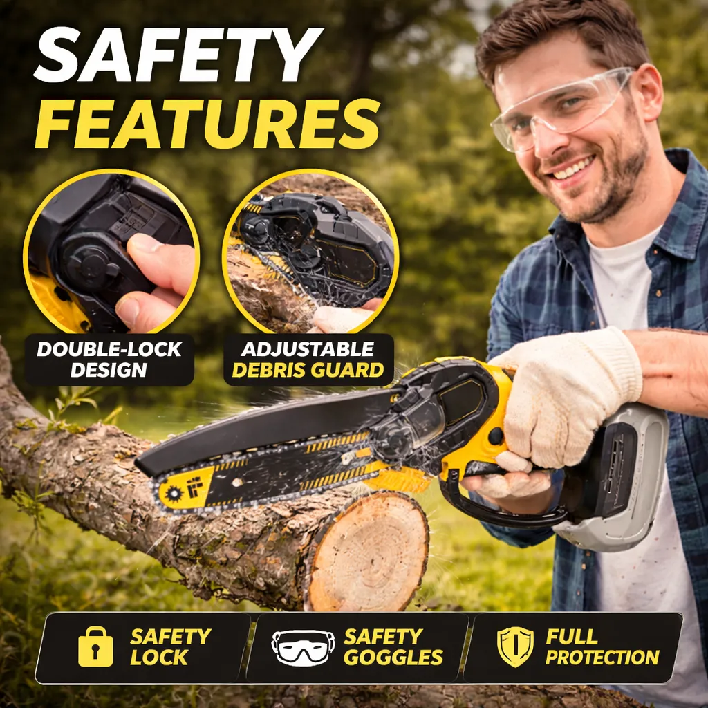 🌲Cordless Mini Chainsaw: Slice through overgrown branches and thick brush with one hand to keep your yard manicured without the heavy lifting. 🌳 - Image 6