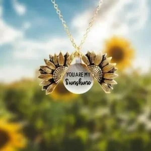 🌻"You Are My Sunshine" Sunflower Necklace with Gift Box