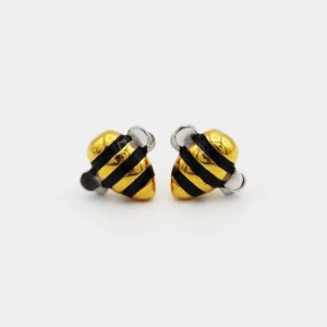 Limited Edition "Bee Inspired" Silver & Gold Bumblebee Earrings
