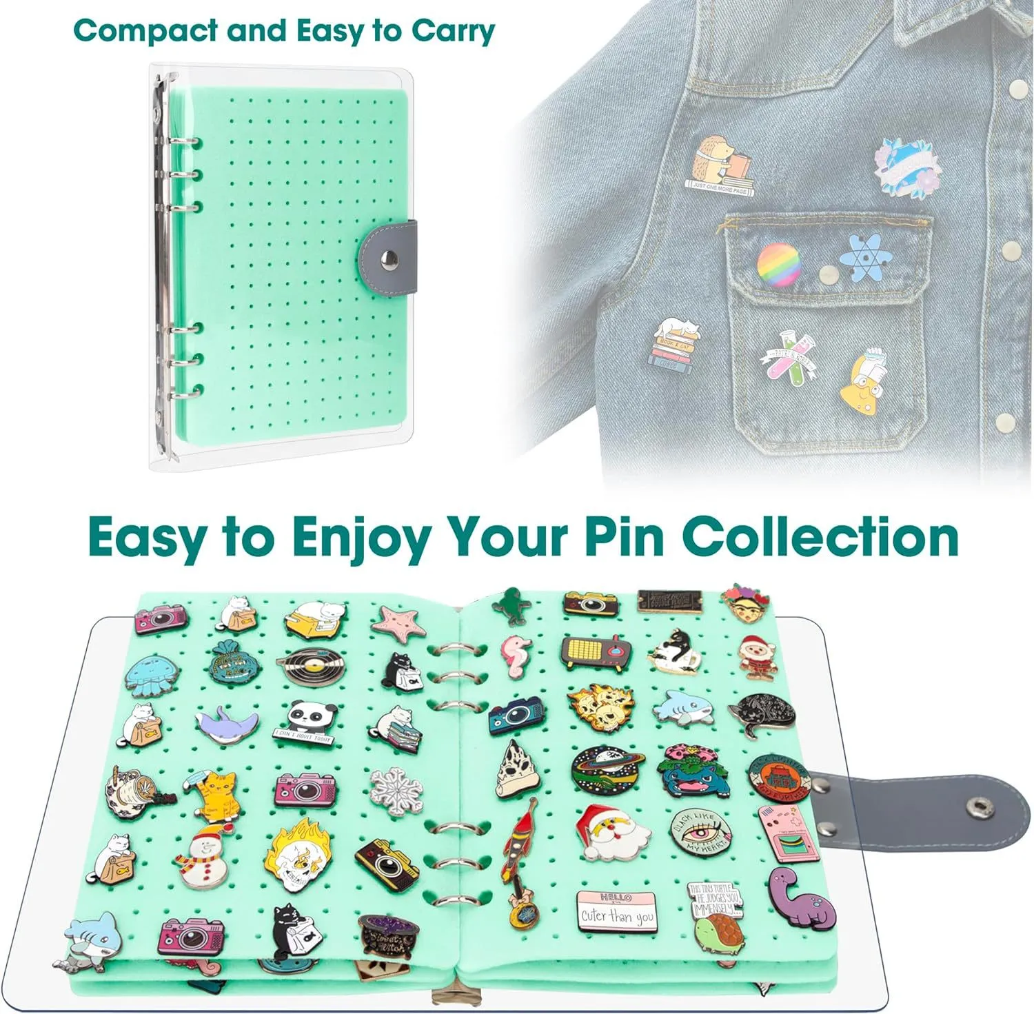 8 Pages Clear Felt Pin Display Book - Image 10