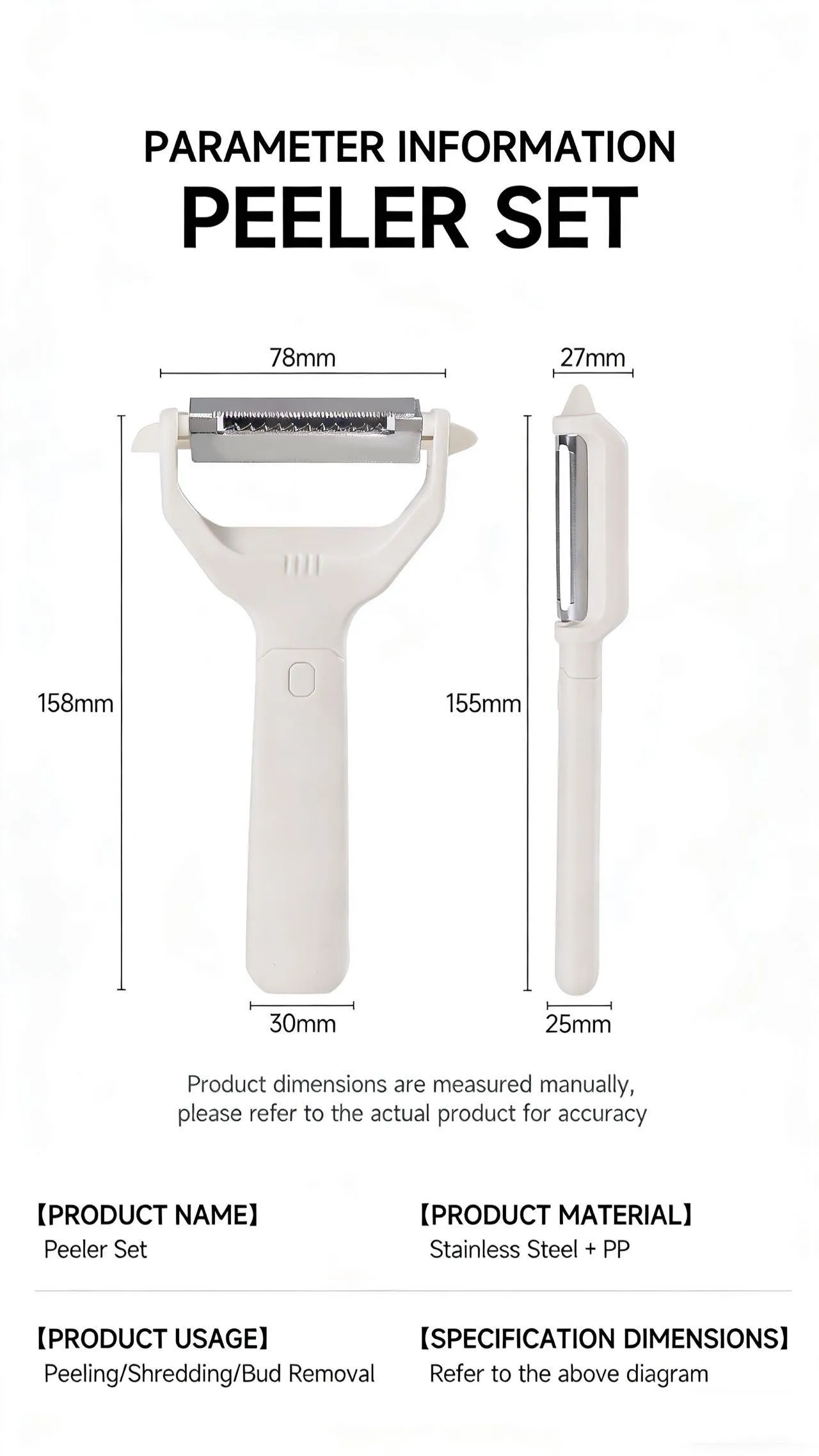 2 in 1 Vegetable Peeler, Multifunctional Peeler & Grater, Kitchen Fruit Peeling Shredding Tool - Image 13