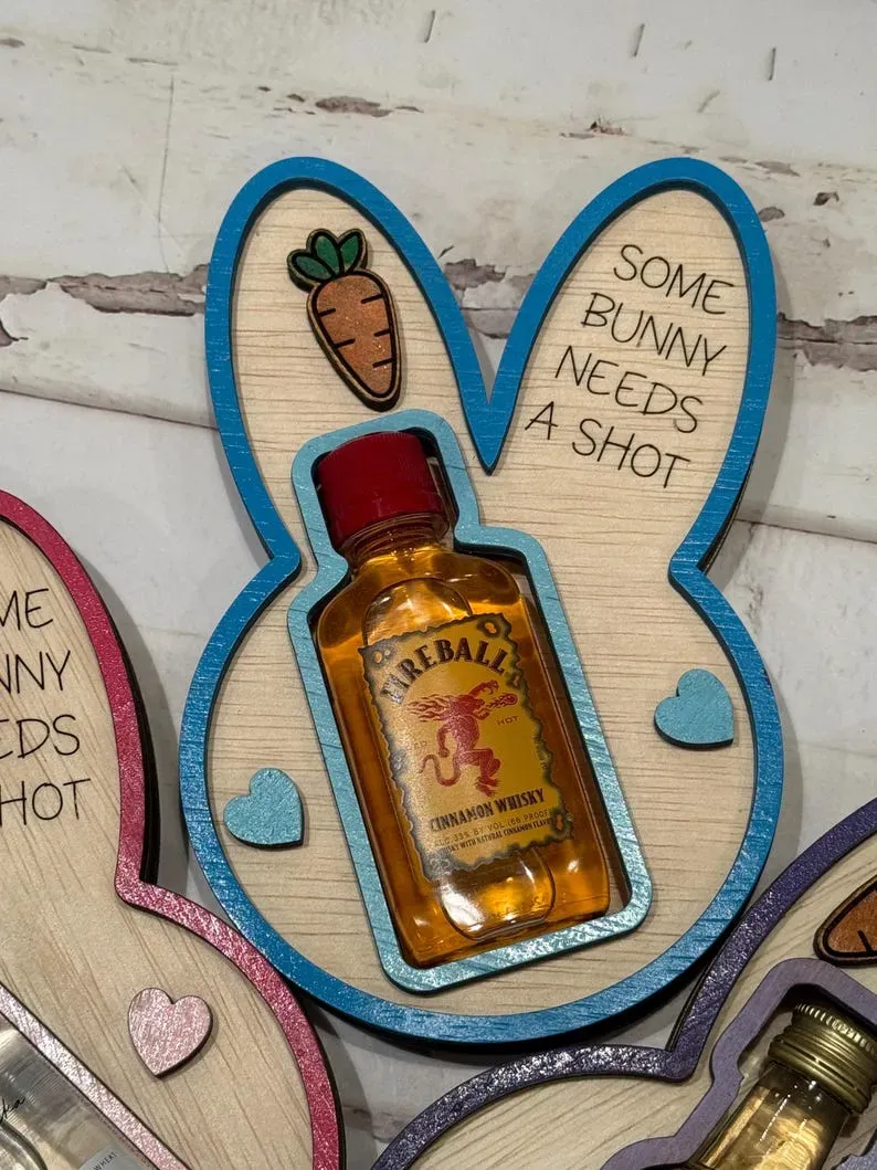 🐰 Some Bunny Needs a Shot! – Bunny Liquor Bottle Holder - Image 12