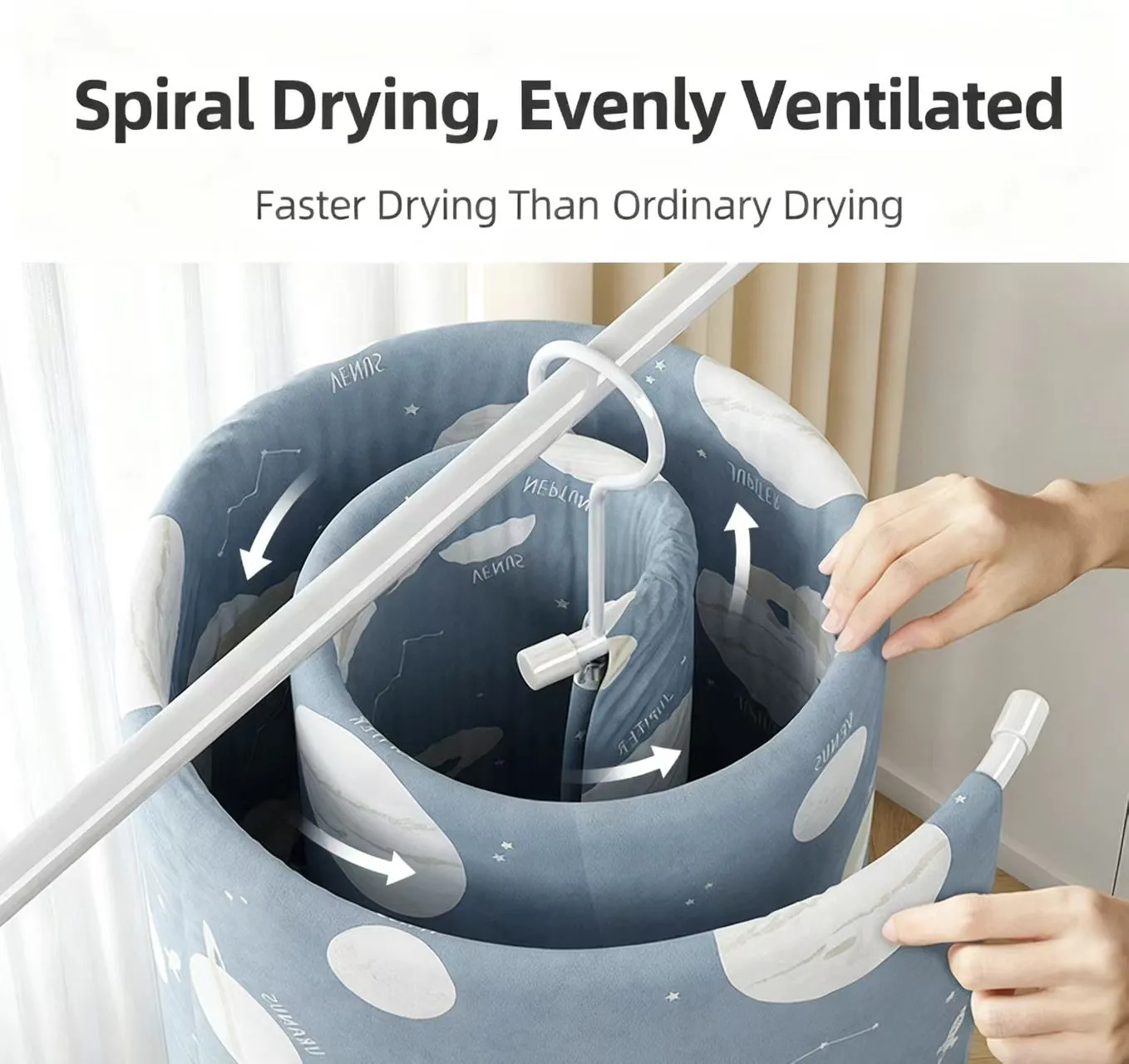 Cabilock 2pcs Spiral Shaped Clothes Drying Rack - Image 5