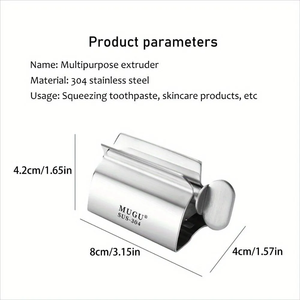 304 Stainless Steel Squeeze Toothpaste Device Practical Squeezer Toothpaste Holder Presser Portable Squeeze Facial Cleanser Toothpaste Clip hot  air  dryer family bathroom decor waterproof holder brush  sterilizer tartar remover UV Rechargeable Toothbrush