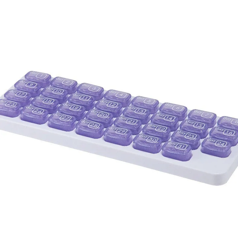 💊Monthly Pill Organizer with Lid - Arthritis-Friendly Easy-Open Lids 31 Removable Daily Pill Pods Date Reminder & Travel Case for Vitamins & Medications - Image 11