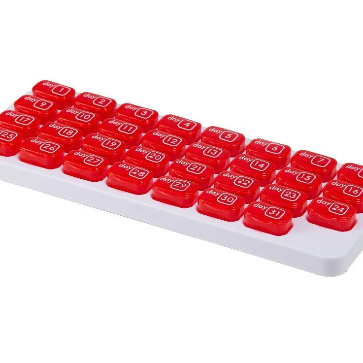 💊Monthly Pill Organizer with Lid - Arthritis-Friendly Easy-Open Lids 31 Removable Daily Pill Pods Date Reminder & Travel Case for Vitamins & Medications - Image 13