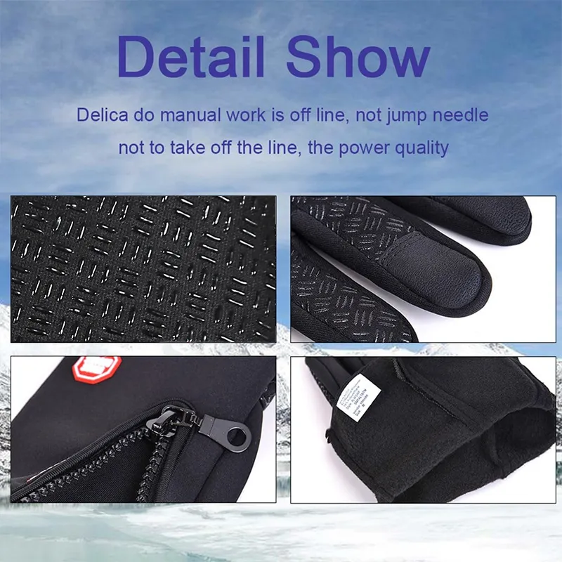 Winter Men's & Women's Touchscreen Waterproof Windproof Cycling Gloves - Image 6