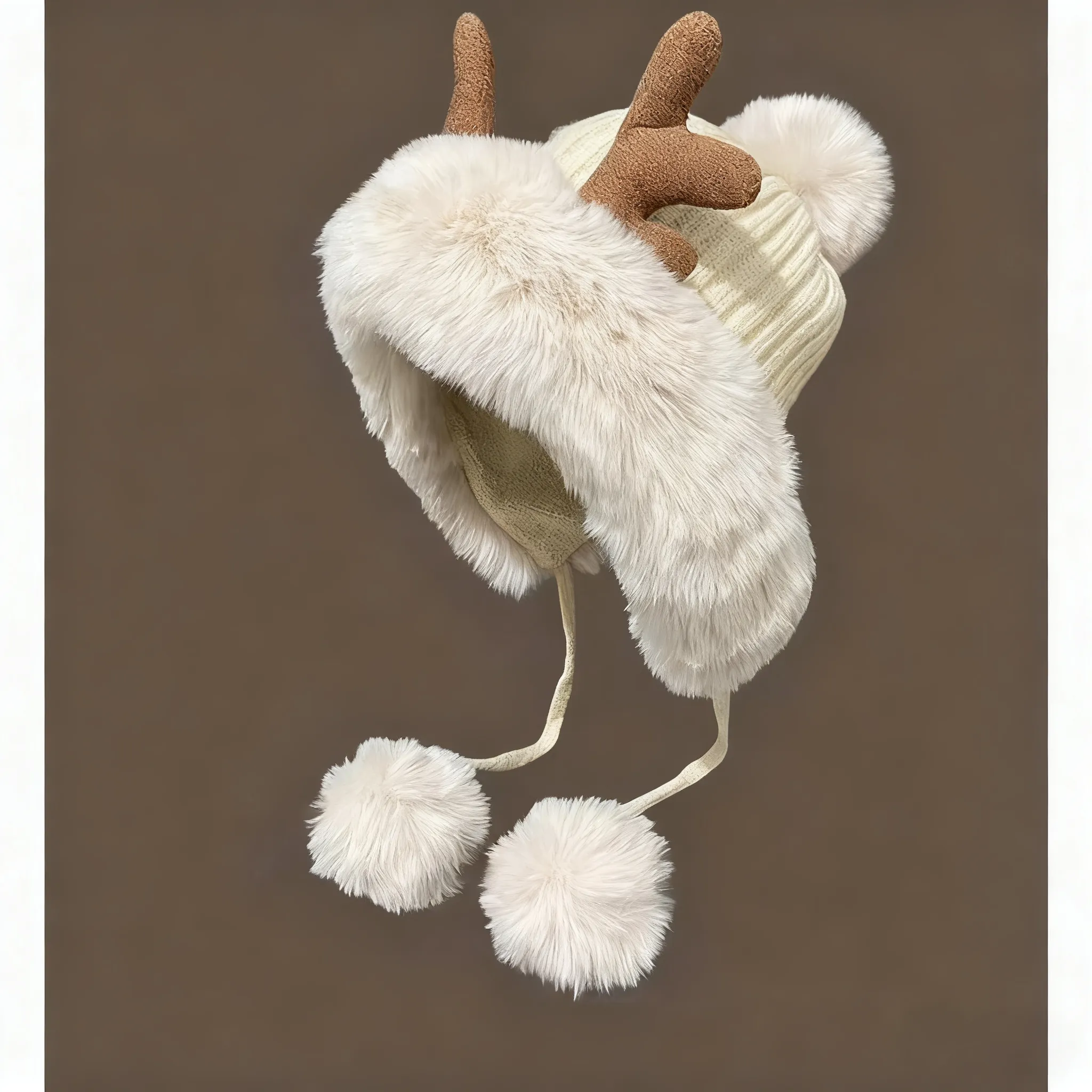 🦌 Cute Reindeer Antler Earmuff Hat - Image 12