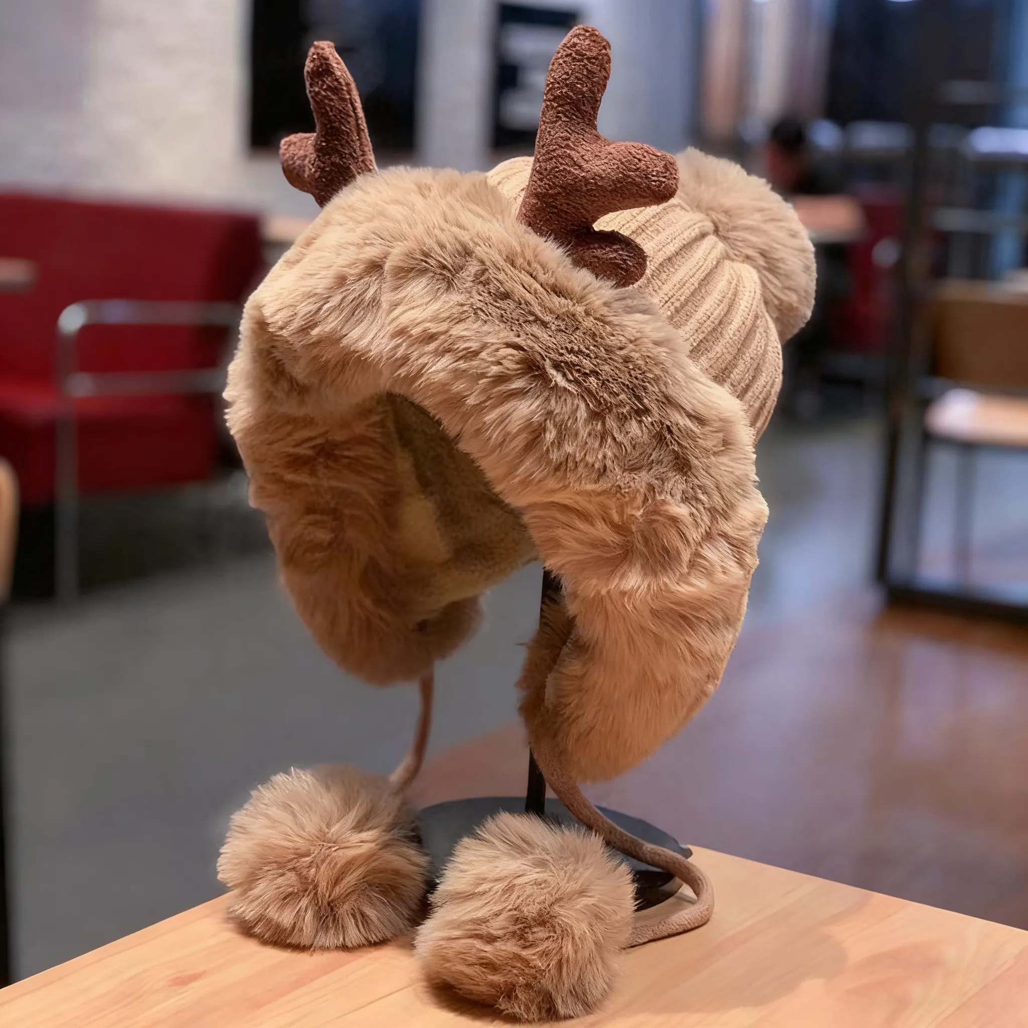 🦌 Cute Reindeer Antler Earmuff Hat - Image 17