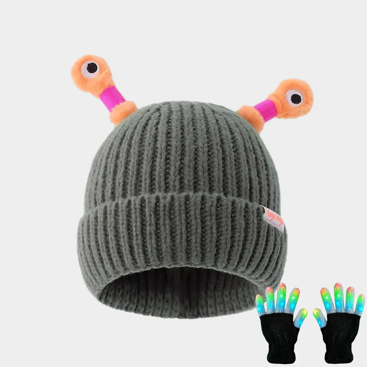🔥HOT SALE - 49% OFF🔥Winter Parent-Child Cute Glowing Little Monster Knit Hat - Image 35