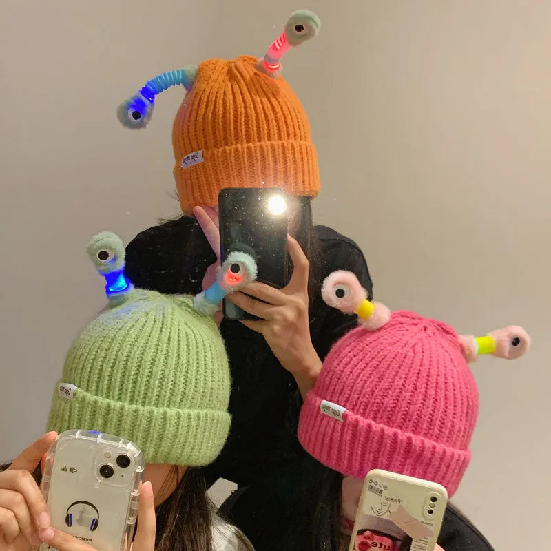 🔥HOT SALE - 49% OFF🔥Winter Parent-Child Cute Glowing Little Monster Knit Hat - Image 17