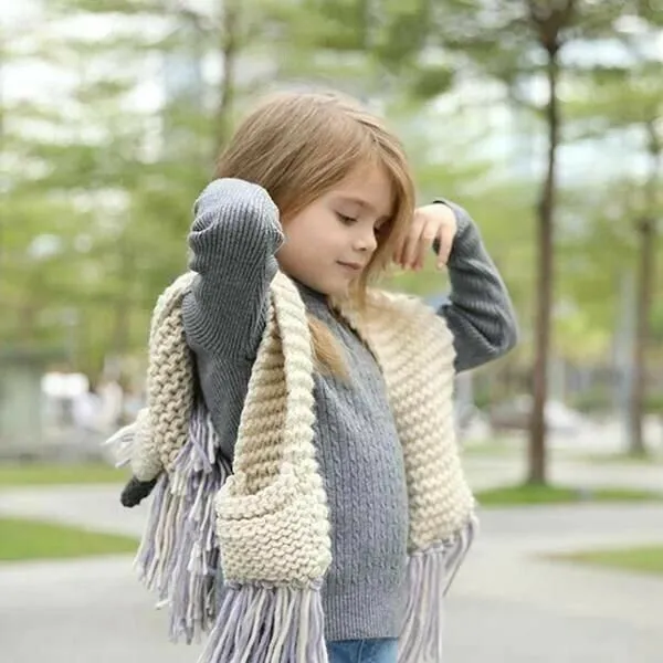 KNITTED UNICORN HATS WITH SCARF SET WINTER WINDPROOF - Image 9