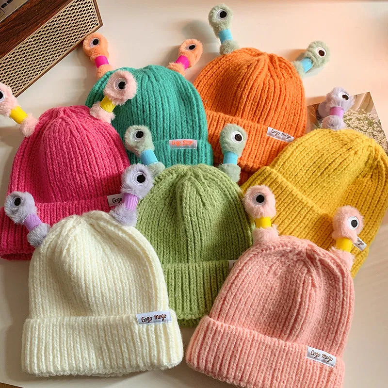 🔥HOT SALE - 49% OFF🔥Winter Parent-Child Cute Glowing Little Monster Knit Hat - Image 9