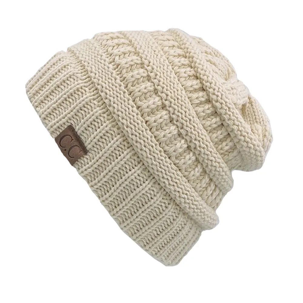 Fashion Soft Knit Ponytail Beanie - Image 29