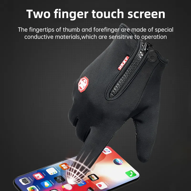 Winter Men's & Women's Touchscreen Waterproof Windproof Cycling Gloves - Image 2