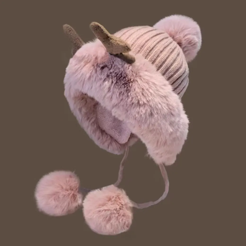 🦌 Cute Reindeer Antler Earmuff Hat - Image 11