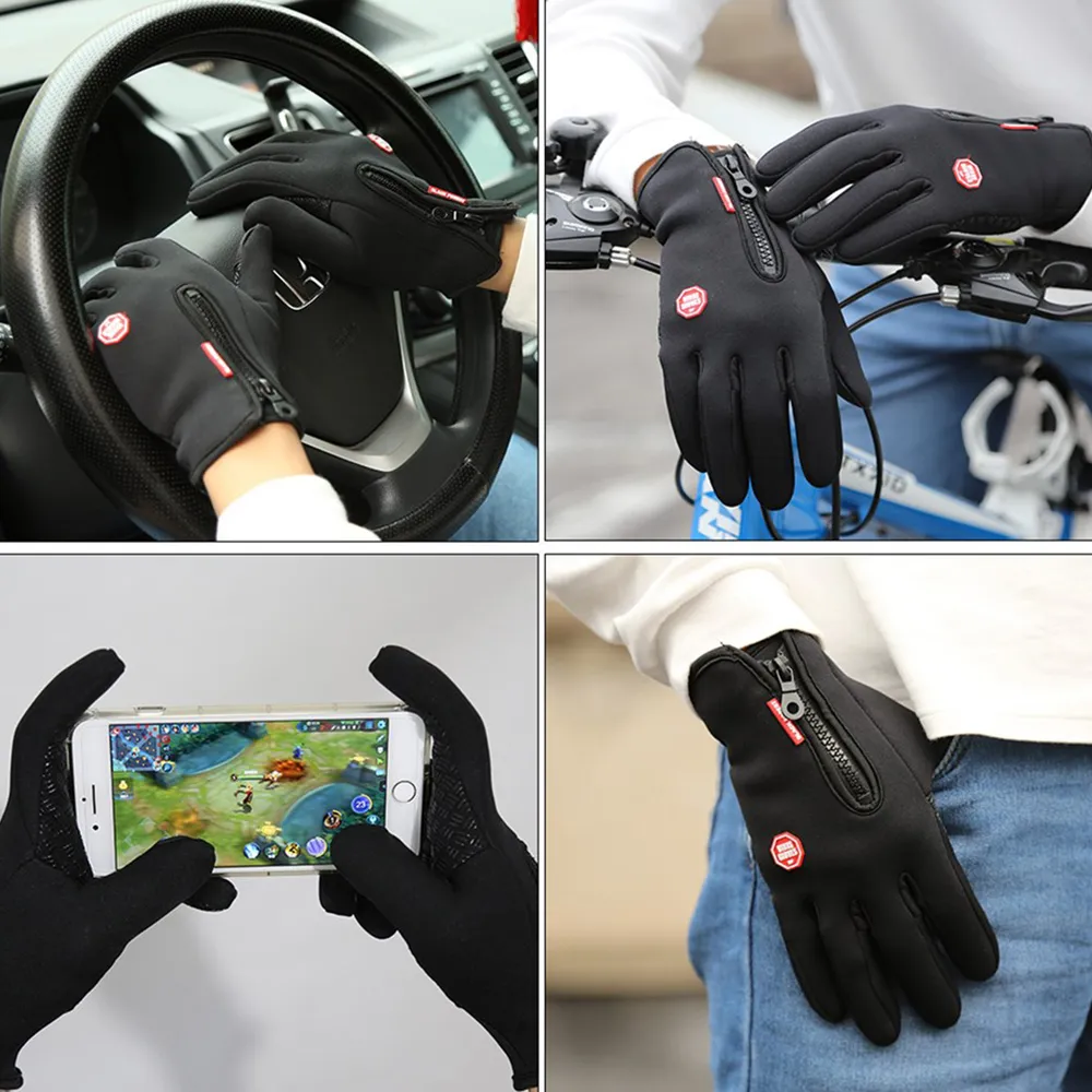 Winter Men's & Women's Touchscreen Waterproof Windproof Cycling Gloves - Image 9