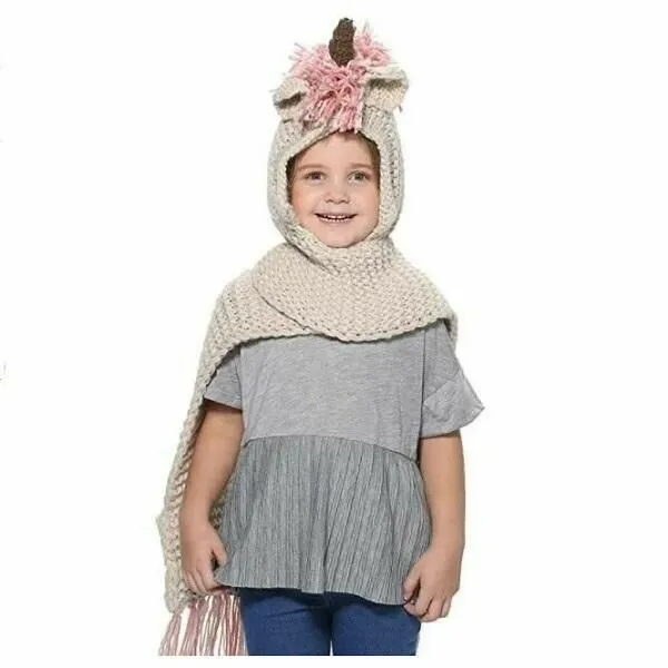 KNITTED UNICORN HATS WITH SCARF SET WINTER WINDPROOF - Image 10