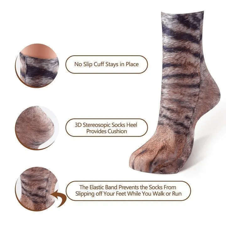 Flurry 3D Animal Paw Socks - Image 2