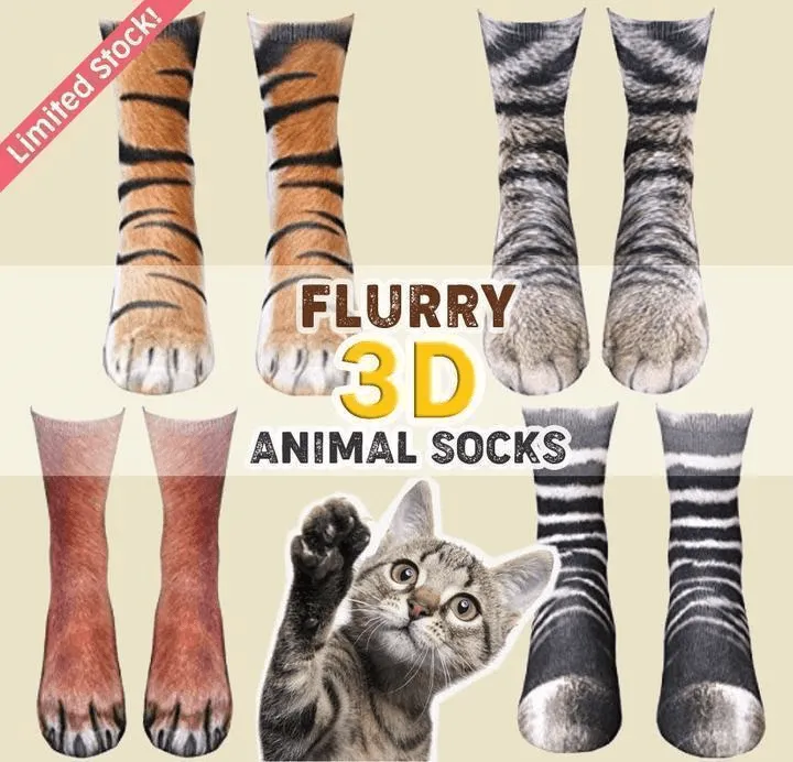 Flurry 3D Animal Paw Socks