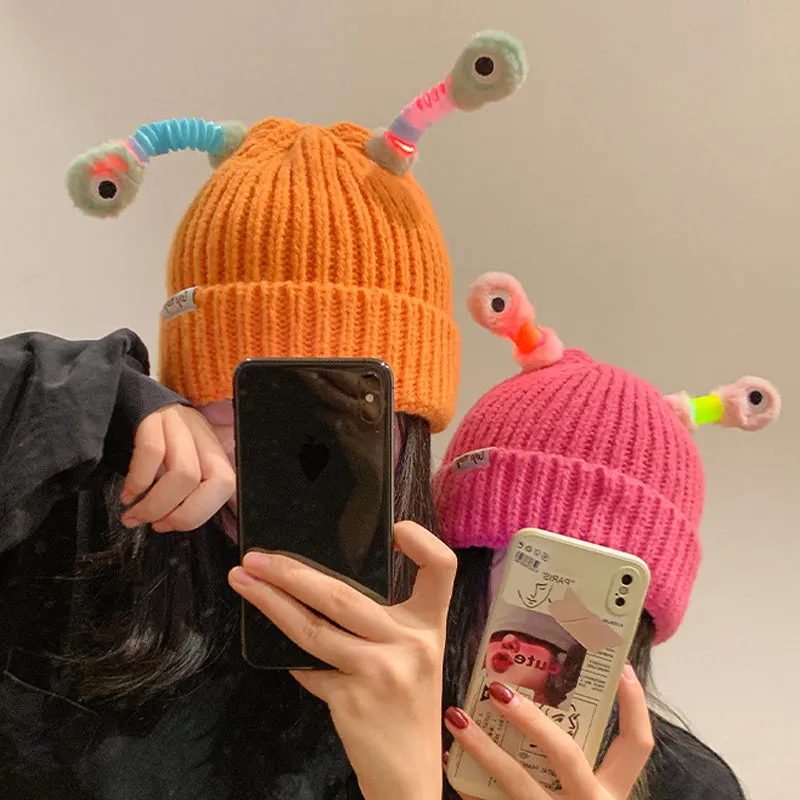 🔥HOT SALE - 49% OFF🔥Winter Parent-Child Cute Glowing Little Monster Knit Hat - Image 10