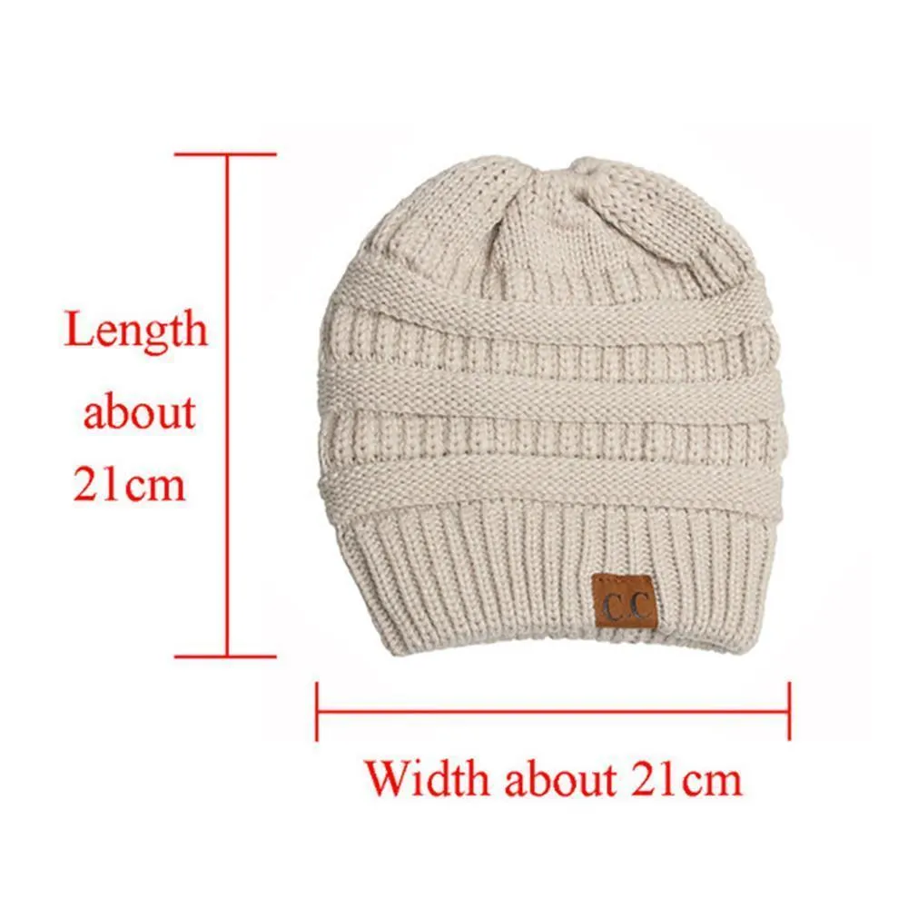 Fashion Soft Knit Ponytail Beanie - Image 16