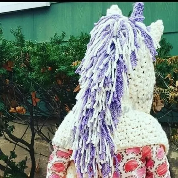 KNITTED UNICORN HATS WITH SCARF SET WINTER WINDPROOF - Image 5