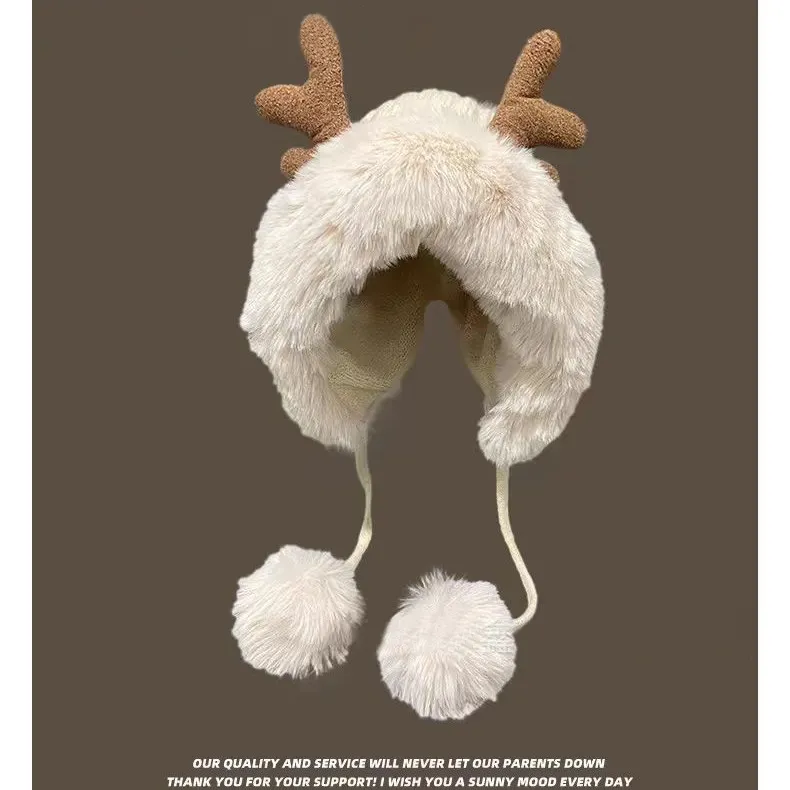 🦌 Cute Reindeer Antler Earmuff Hat - Image 8