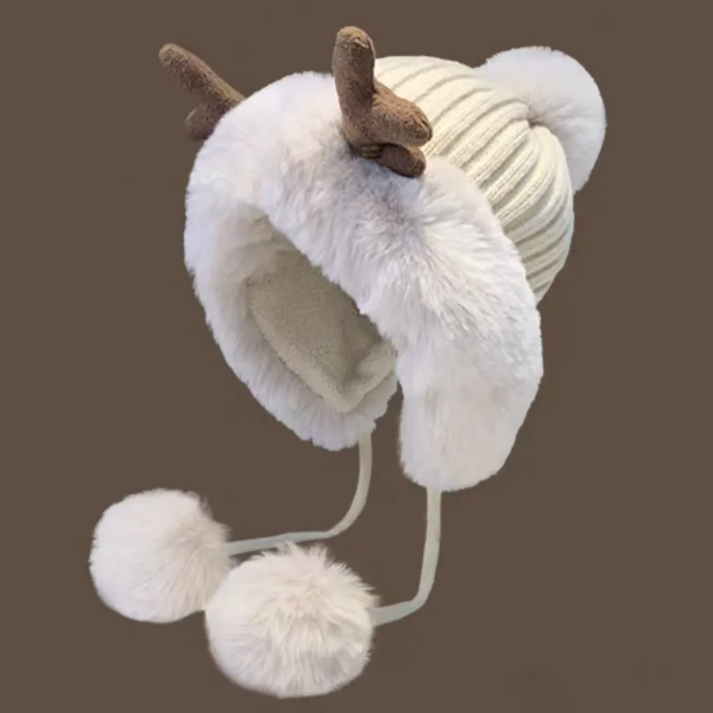 🦌 Cute Reindeer Antler Earmuff Hat - Image 10