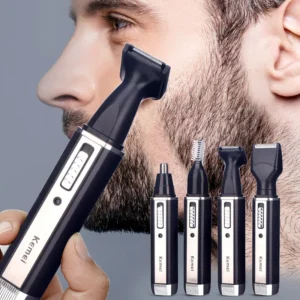 4-in-1 rechargeable painless men electric beard nose ear hair trimmer