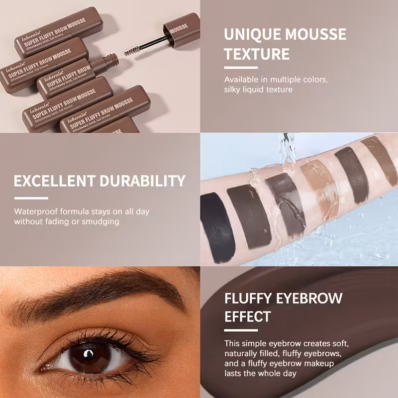 lakerains super fluffy eyebrow mousse offers volume and all day color with a soft its lightweight and delicate texture provides pigmentation for dense eyebrows Product details 1