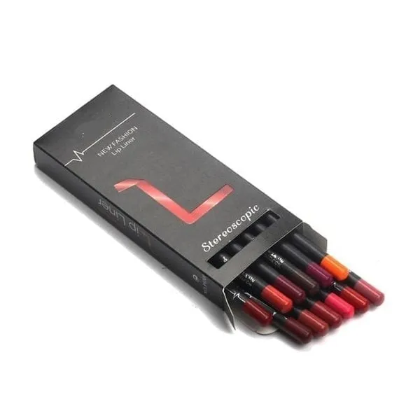 12 Colors Lip Liner Pencil Waterproof Non-Marking - Image 6