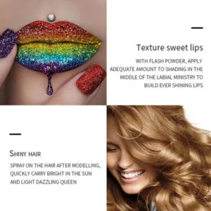 12 Colors Holographic Sequins Glitter Shimmer Diamond Eye Shiny Skin Highlighter Face Body Glitter Festival Makeup