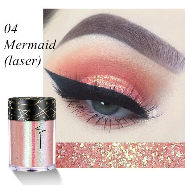 12 Colors Holographic Sequins Glitter Shimmer Diamond Eye Shiny Skin Highlighter Face Body Glitter Festival Makeup - Image 5