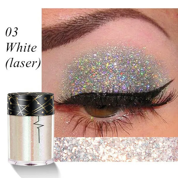 12 Colors Holographic Sequins Glitter Shimmer Diamond Eye Shiny Skin Highlighter Face Body Glitter Festival Makeup - Image 4