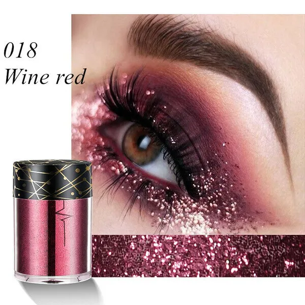 12 Colors Holographic Sequins Glitter Shimmer Diamond Eye Shiny Skin Highlighter Face Body Glitter Festival Makeup - Image 11