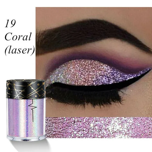 12 Colors Holographic Sequins Glitter Shimmer Diamond Eye Shiny Skin Highlighter Face Body Glitter Festival Makeup - Image 13