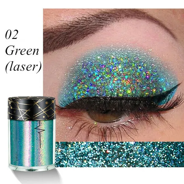 12 Colors Holographic Sequins Glitter Shimmer Diamond Eye Shiny Skin Highlighter Face Body Glitter Festival Makeup - Image 3