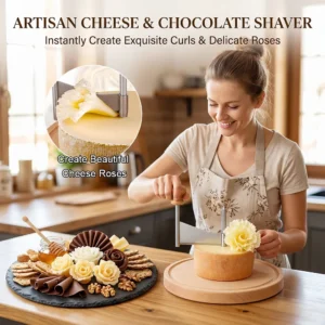 🧀 Cheese Curler Wheel with Wood Base